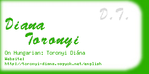 diana toronyi business card